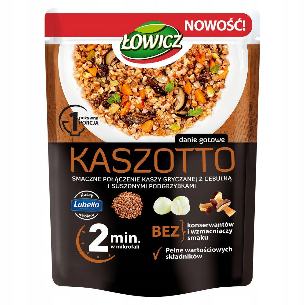 Łowicz Kaszotto Kasza Gryczana Cebula I Suszone Grzyby 250g