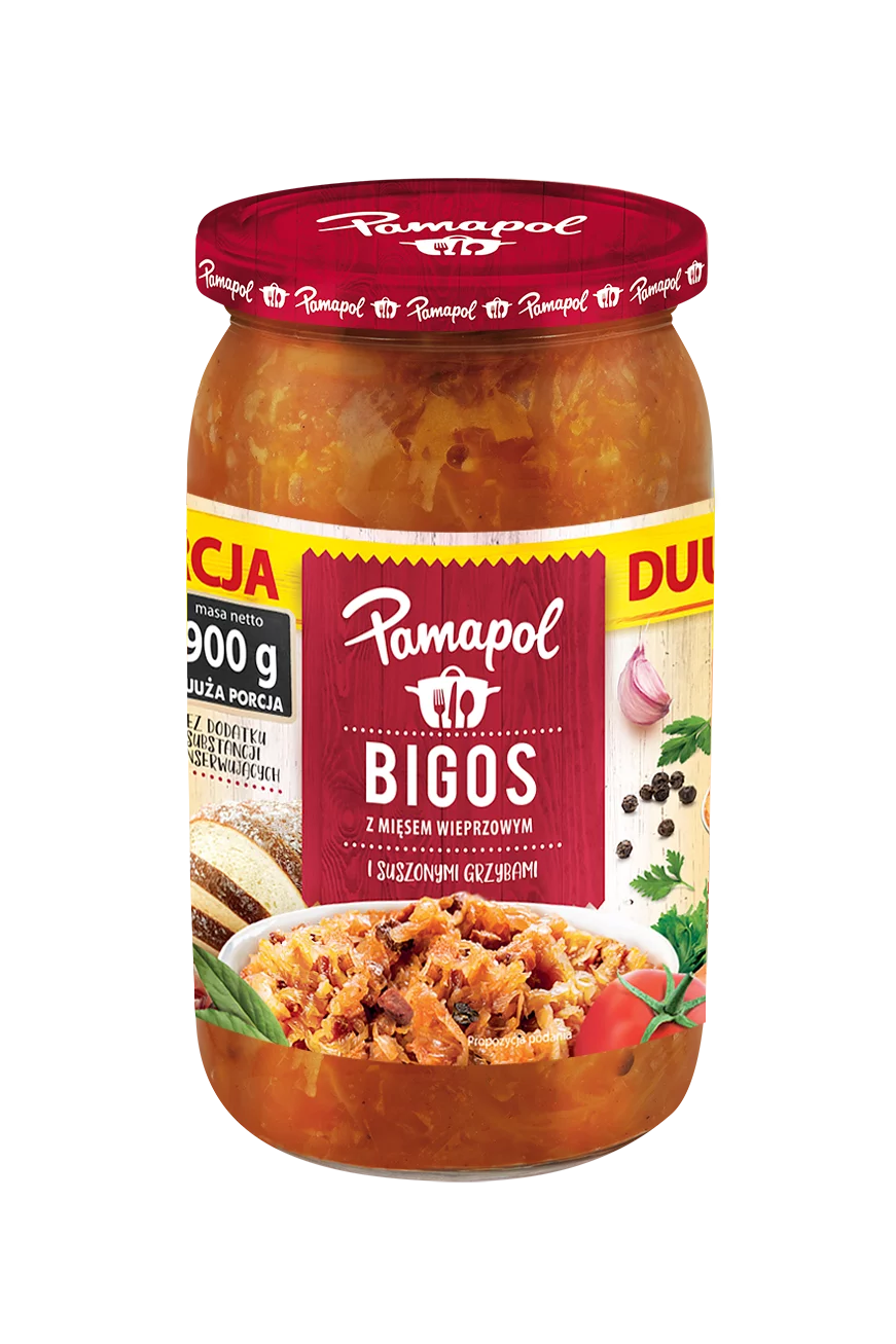 Pamapol Bigos Z Kiełbasą I Grzybami 900g
