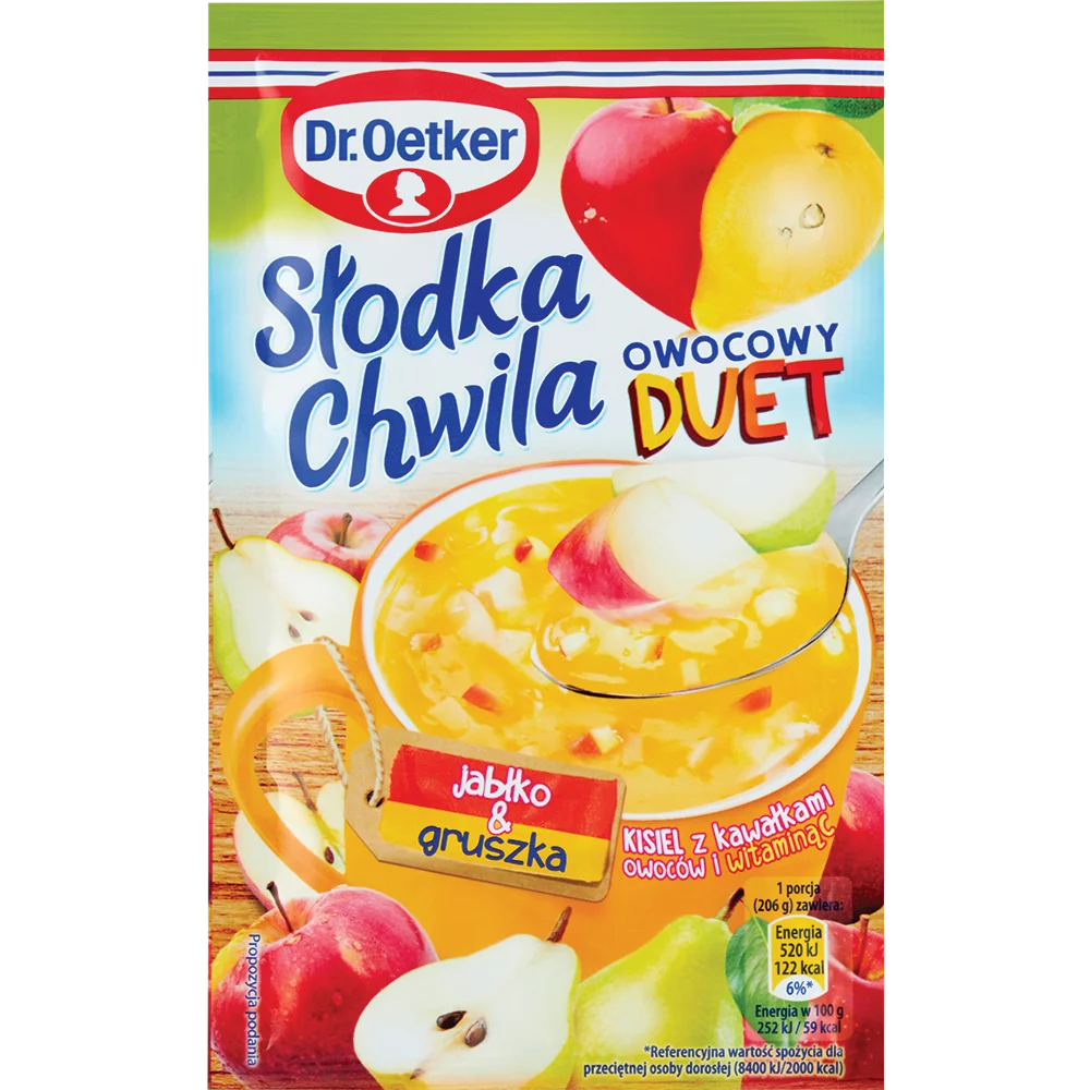 Dr Oetker Słodka Chwila  Kisiel Duet Jabłko Gruszka 31,5g
