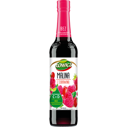 Łowicz Syrop Malina Żurawina 400ml