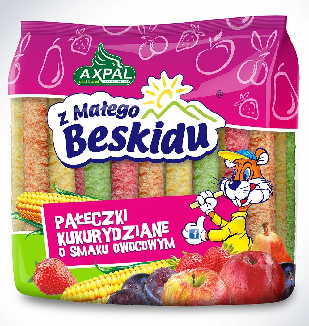AxpalZ Małego Beskidu Pałeczki Kukurydziane O Smaku Owocowym 60g