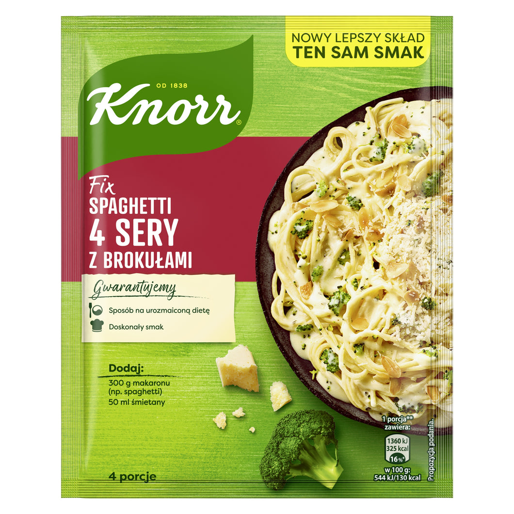 Knorr Fix Spaghetti 4 Sery Z Brokułami 39 g