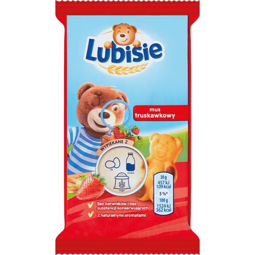 Lu Petitki Lubisie Z Musem Truskawkowym 30g