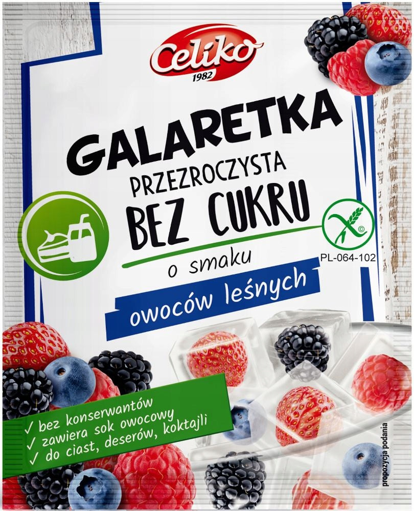 CELIKO GALARETKA OWOCE LESNE BEZ CUKRU BEZGLUT14G