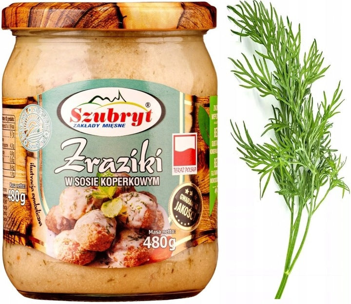Szubryt  Zraziki Wieprzowe W Sosie Koperkowym  480 g
