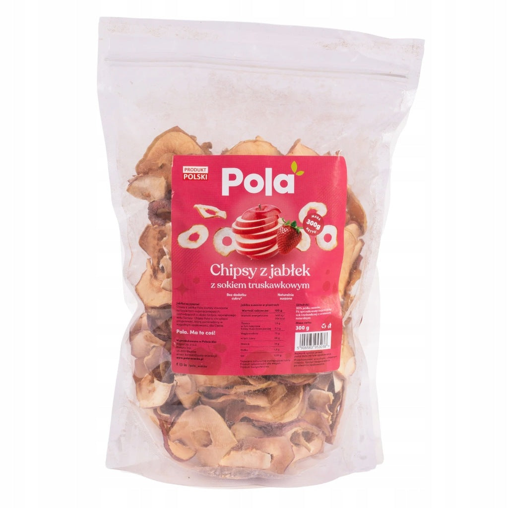 Pola Chipsy Z Jabłek Z Sokiem Truskawkowym 300g
