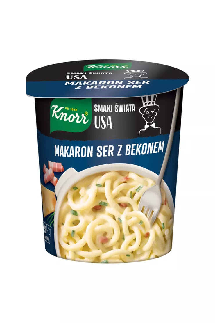 Knorr Smaki Świata USA Makaron Ser Z Bekonem 71 g