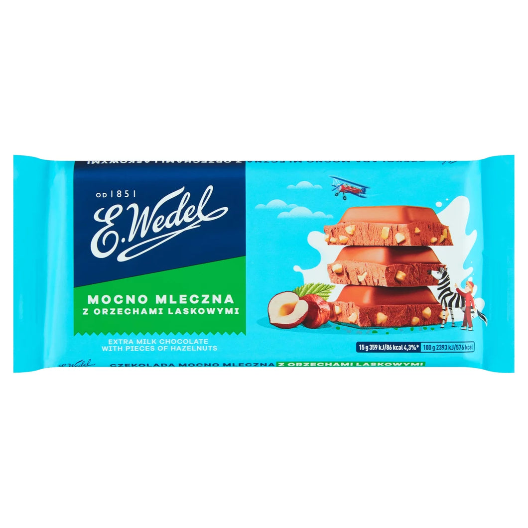 Wedel Czekolada Mocno Mleczna Z Orzechami Laskowymi 80g