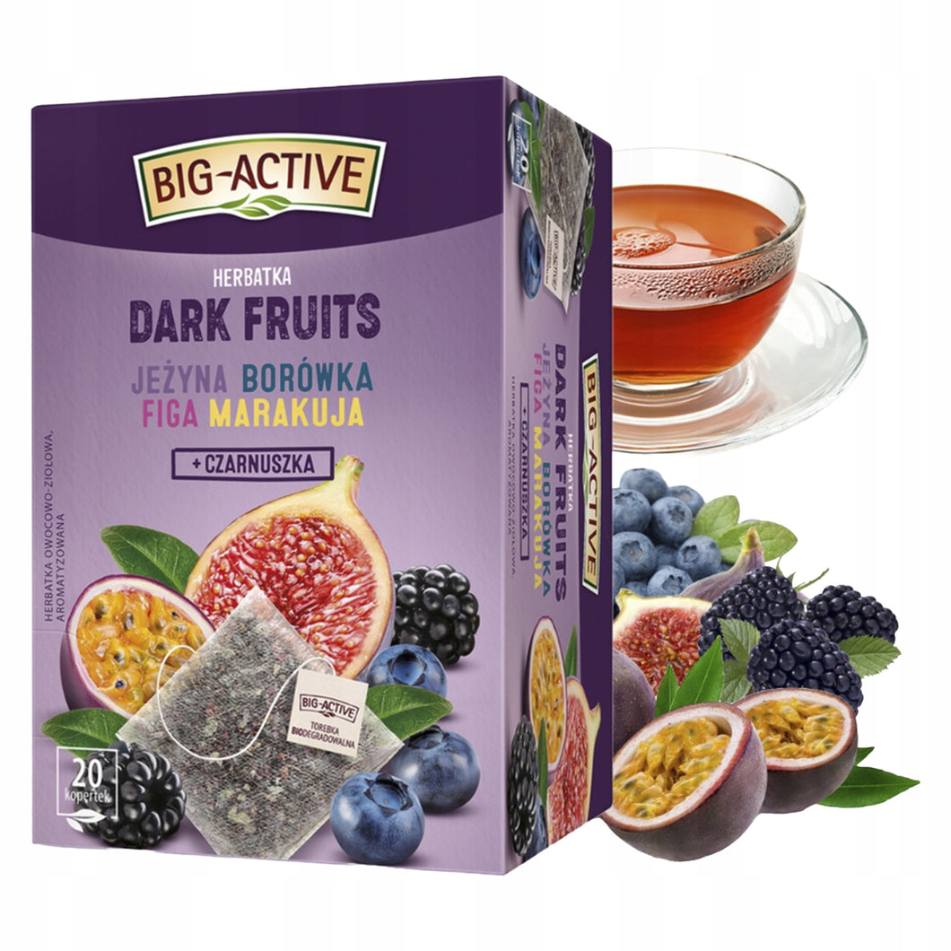 Big Active Herbata Owocowo-Ziołowa Dark Fruits Jeżyna Borówka 50g