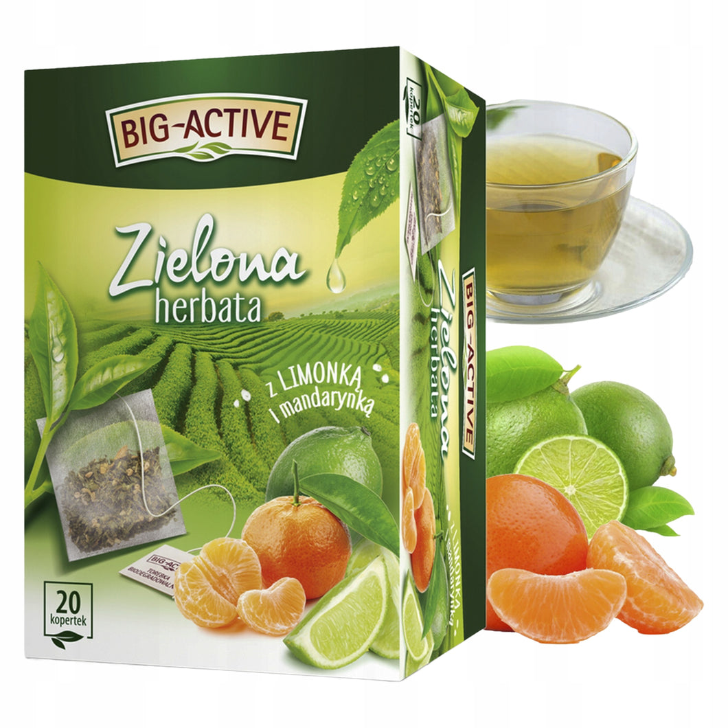 Big Active Zielona Herbata Z Limonką I Mandarynką 30g