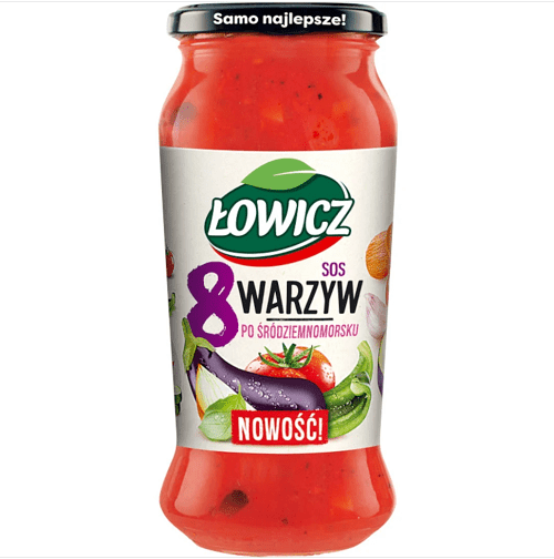 Łowicz  Sos 8 Warzyw Po Śródziemnomorsku 500g