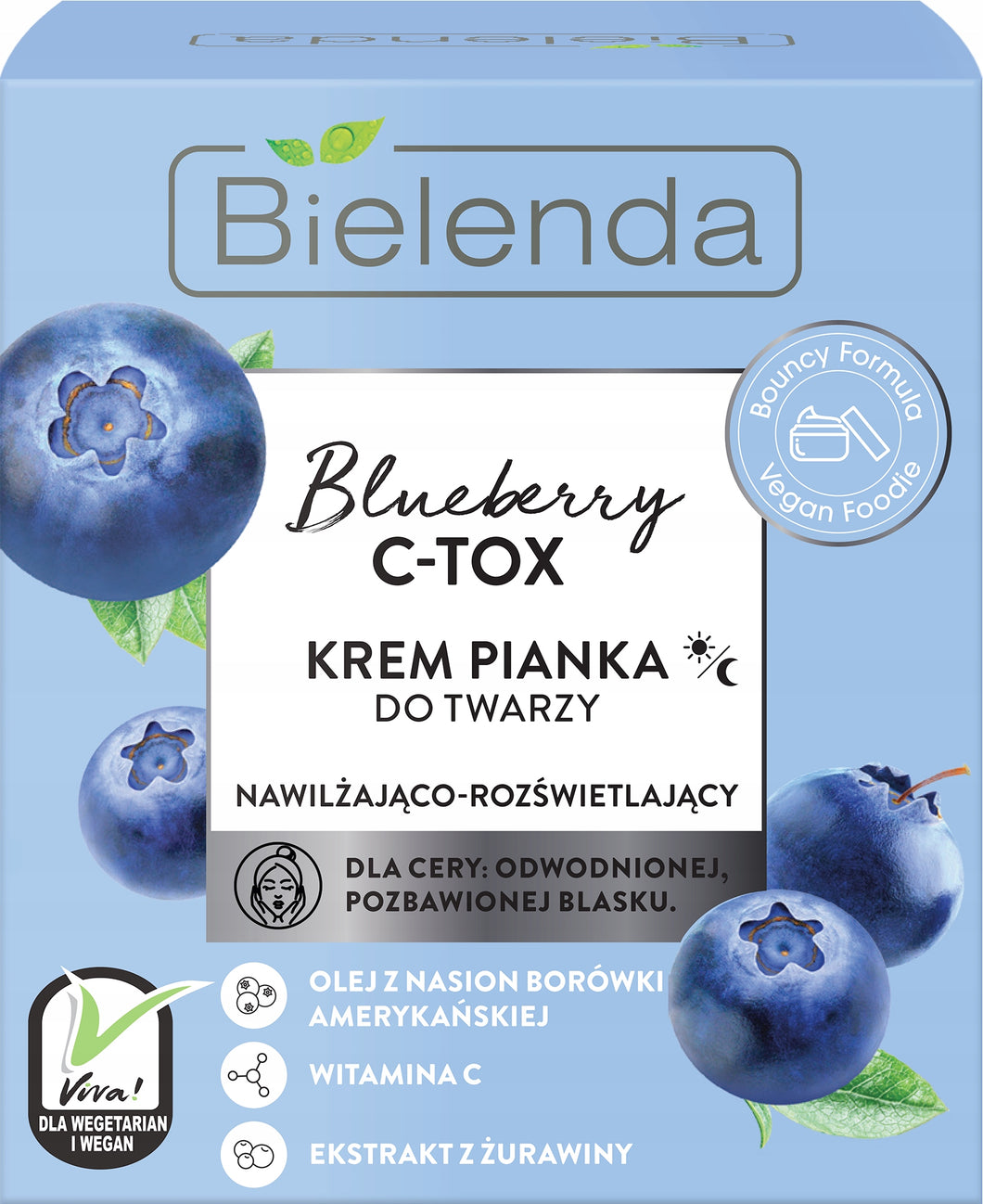Bielenda Blueberry Krem Pianka Do Twarzy 40g