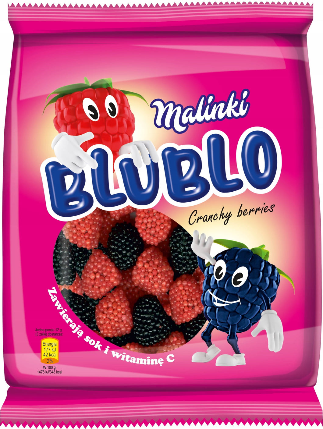 Eurobrand Blublo Żelki Malinki 80g