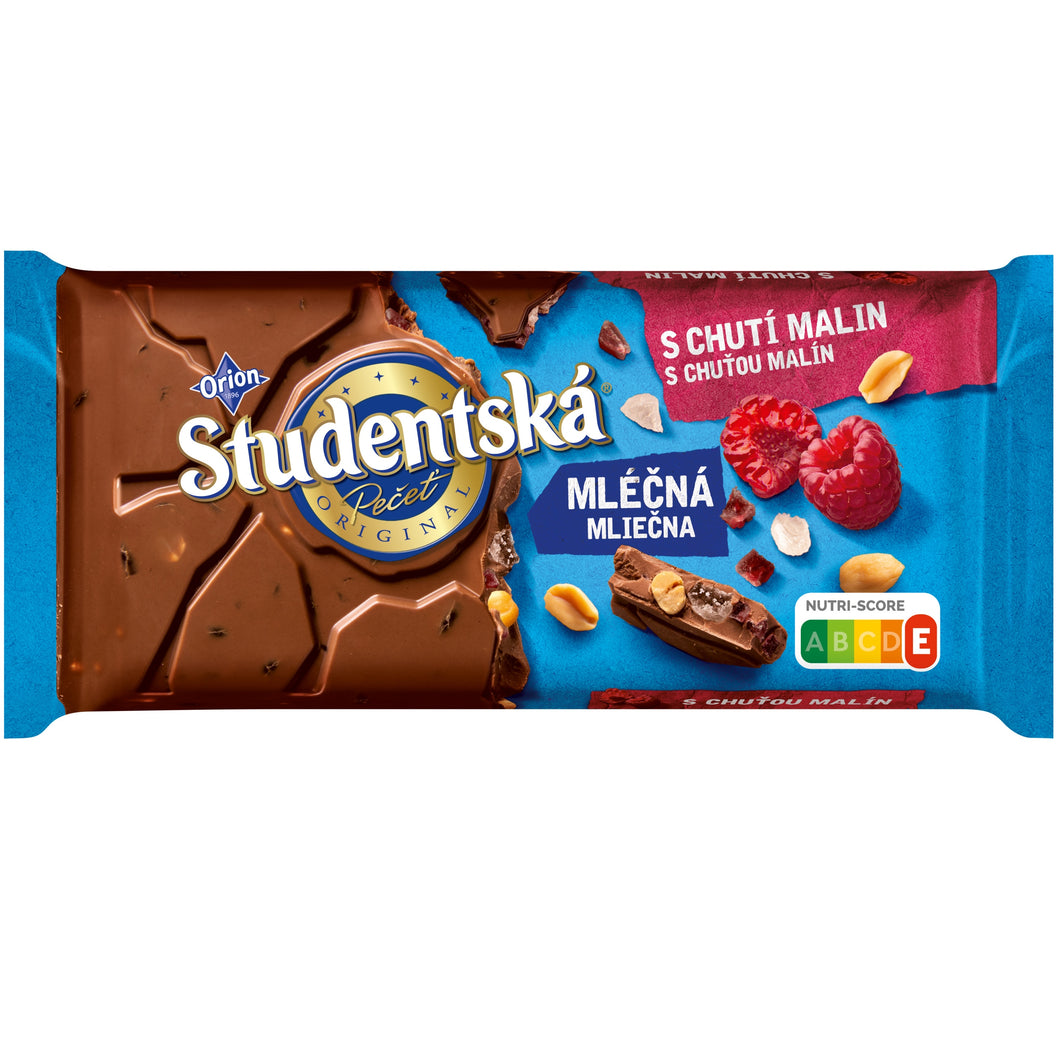 CZEKOLADA STUDENTSKA MLECZNA Z MALINA 170G