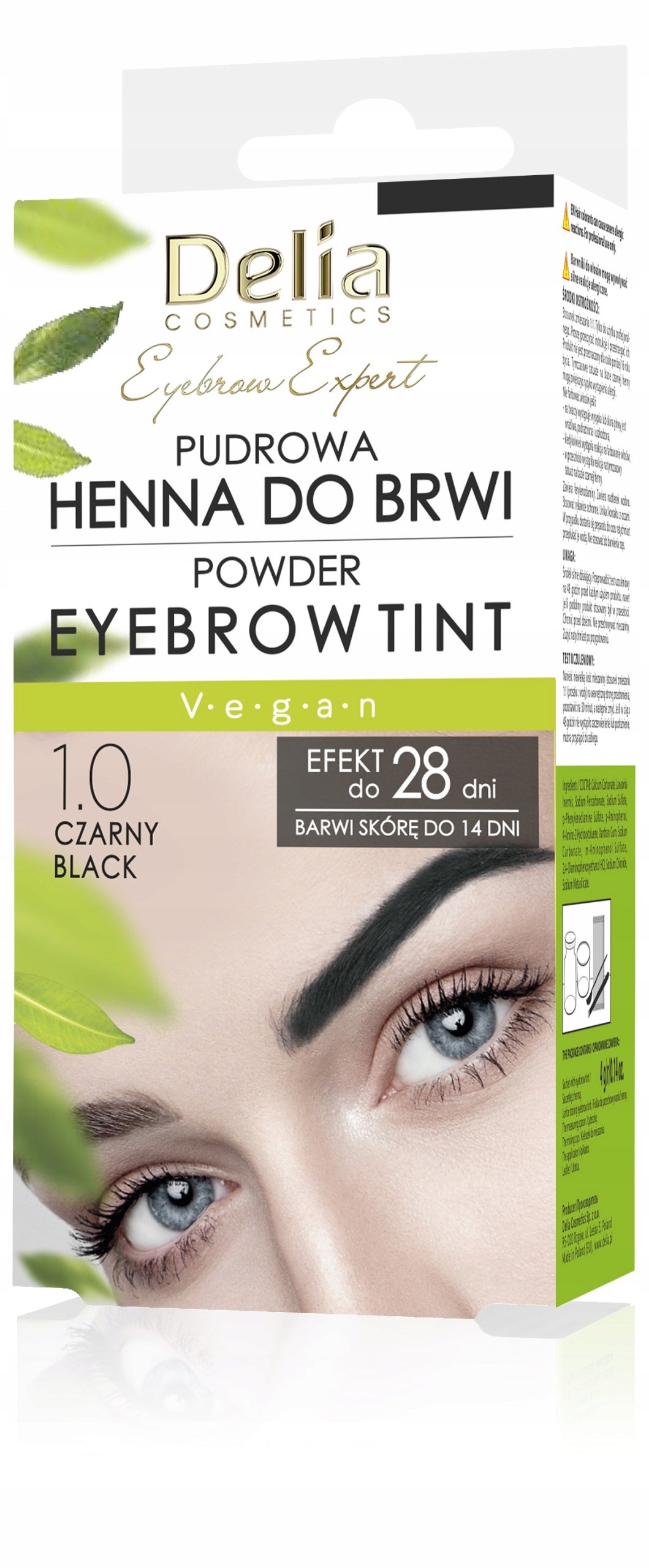 Delia Henna Pudrowa Do Brwi Czarna 4g