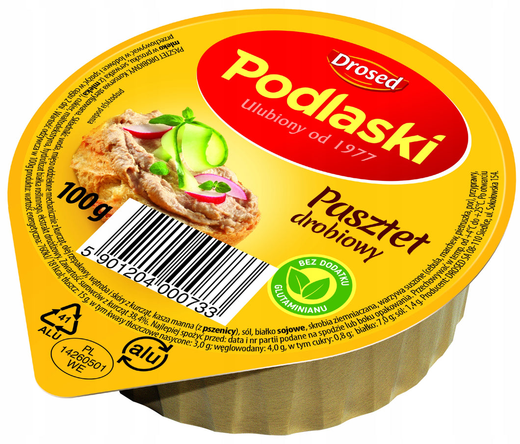 Drosed Podlaski Pasztet Drobiowy Z Kurcząt 100g