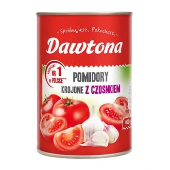 Dawtona Pomidory Krojone Z Czosnkiem 400g