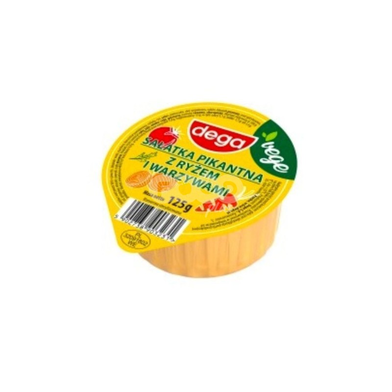 Dega Sałatka Pikantna Z Ryżem I Warzywami Vege 125g