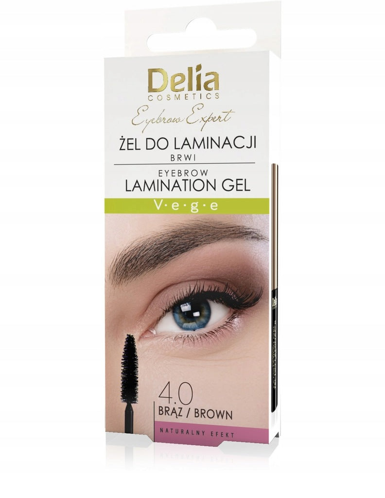 Delia Żel Do Laminacji Brwi Brazowa 4ml