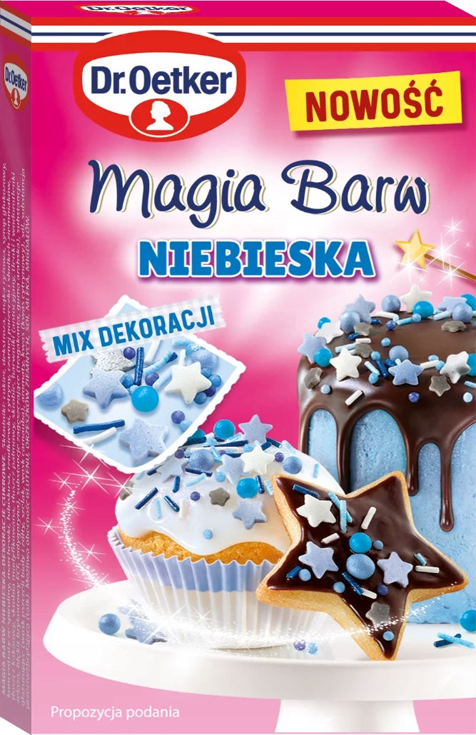 Dr Oetker Posypka Magia Barw Niebieska 70g
