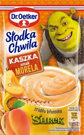 Dr. Oetker Słodka Chwila Kaszka Manna Smak Morela Shrek 46g