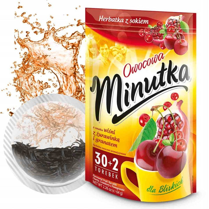 Mokate  Minutka  Herbatka Owocowa Wiśnia Żurawina I Granat 32 T.