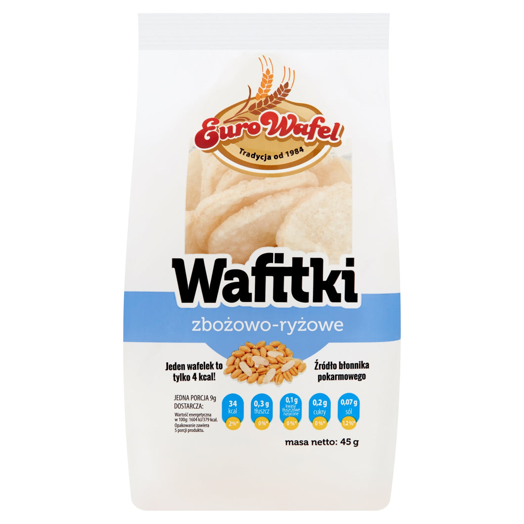 EUROWAFEL WAFITKI ZBOZOWO-RYZOWE 45G