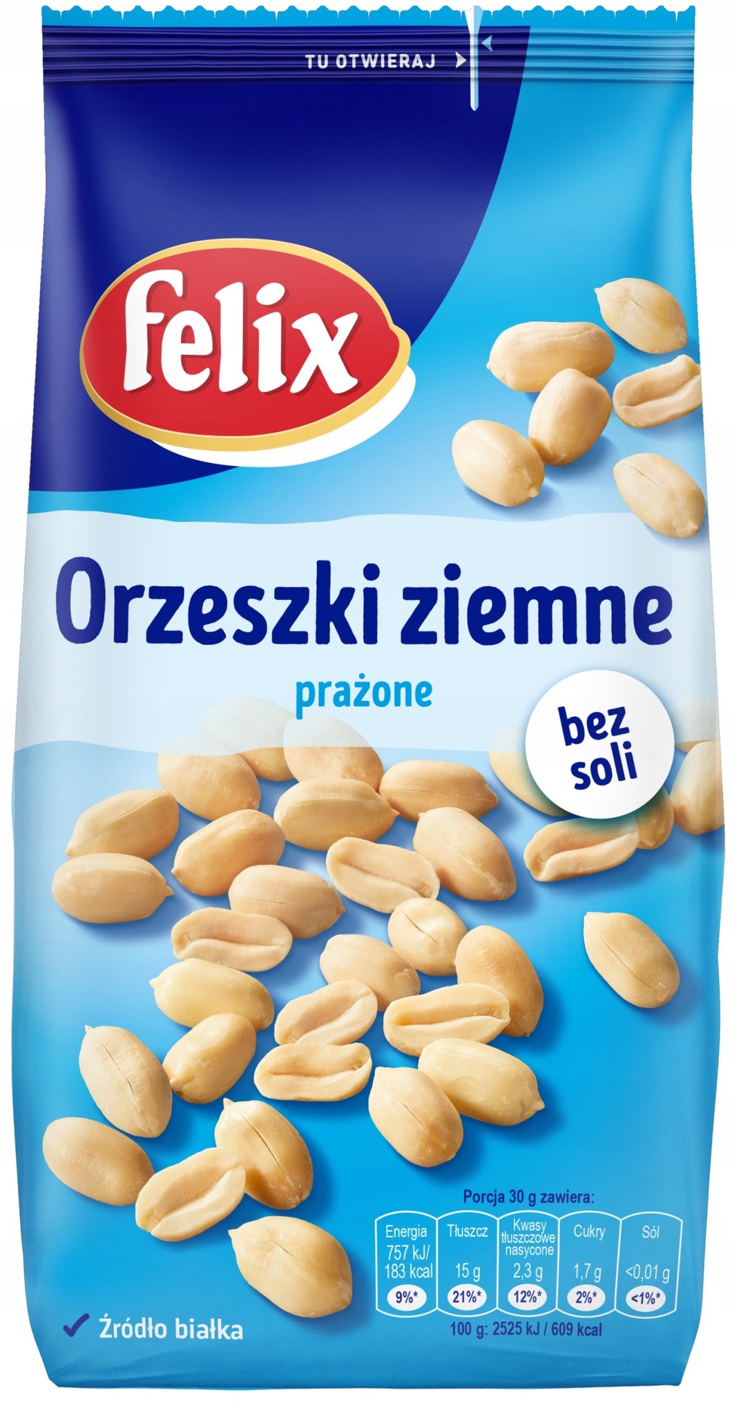 Felix Orzechy Prażone Bez Soli 380g