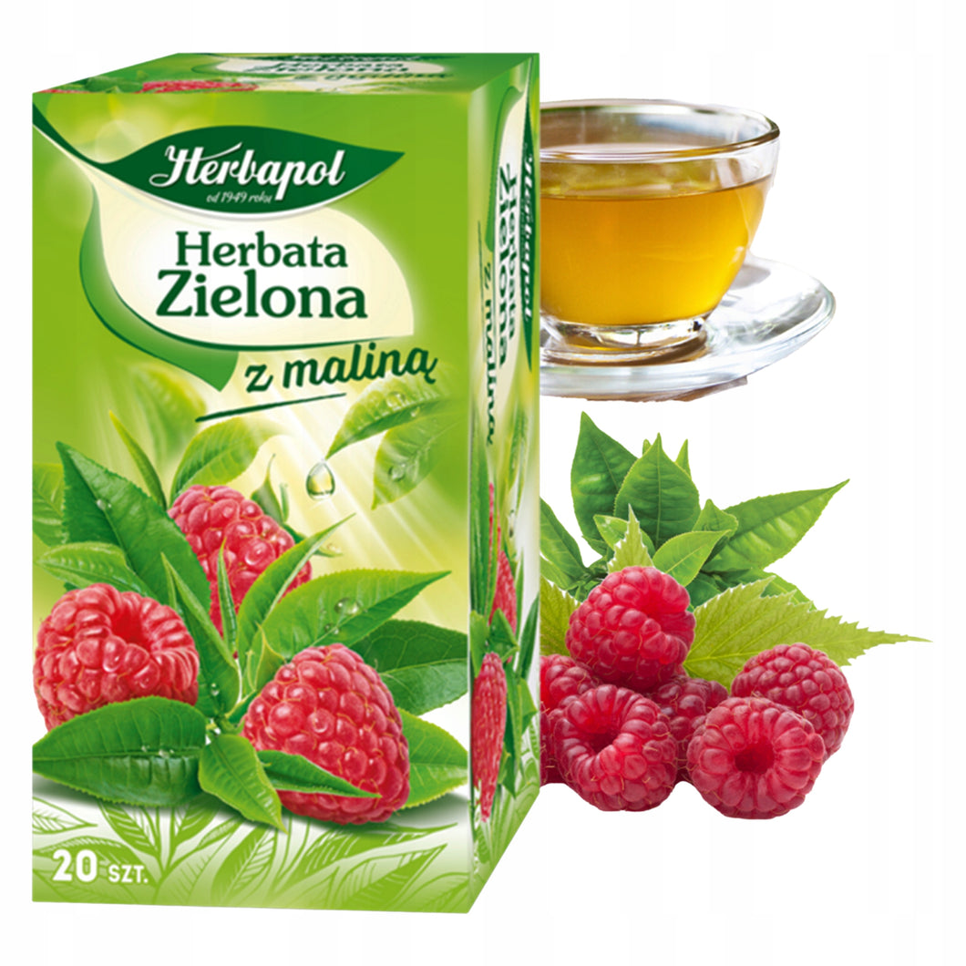 Herbapol Herbata Zielona Z Maliną 34g