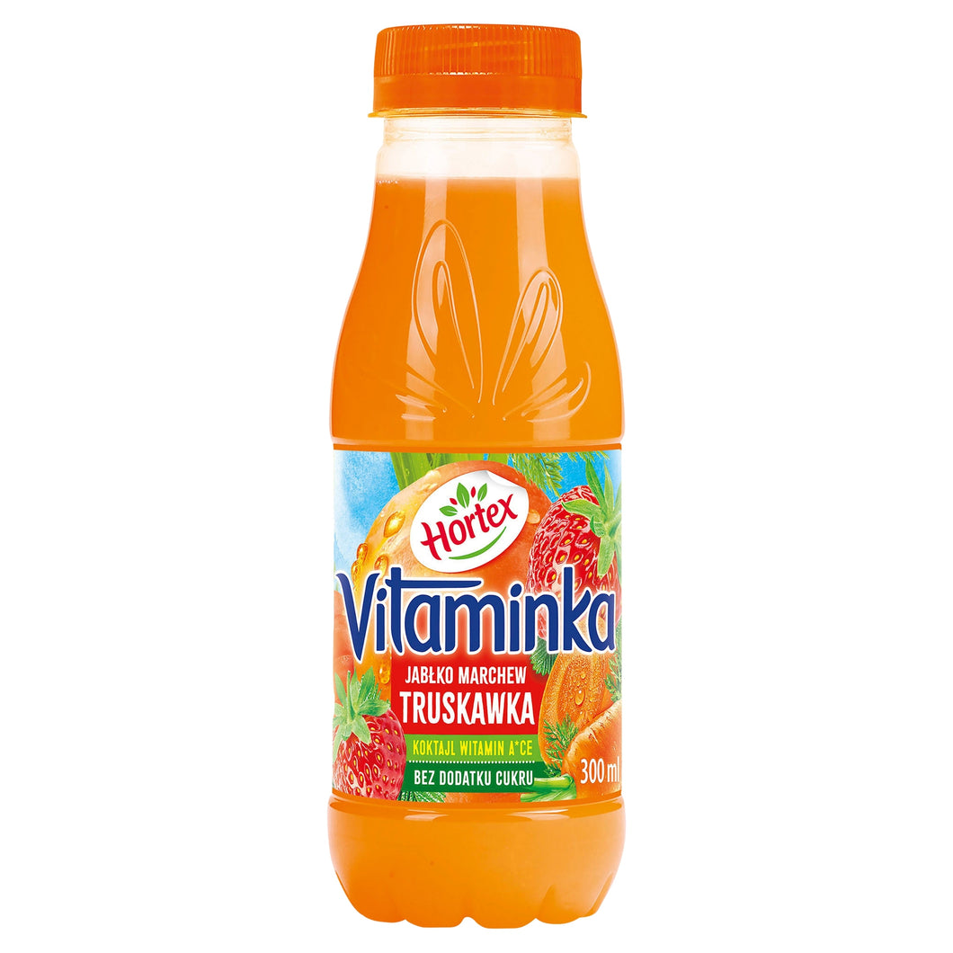 Hortex Vitaminka Sok Jabłko Marchew Truskawka 300 ml