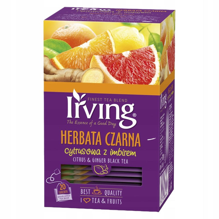 Irving Herbata Czarna Cytrusowa Z Imbirem 30g