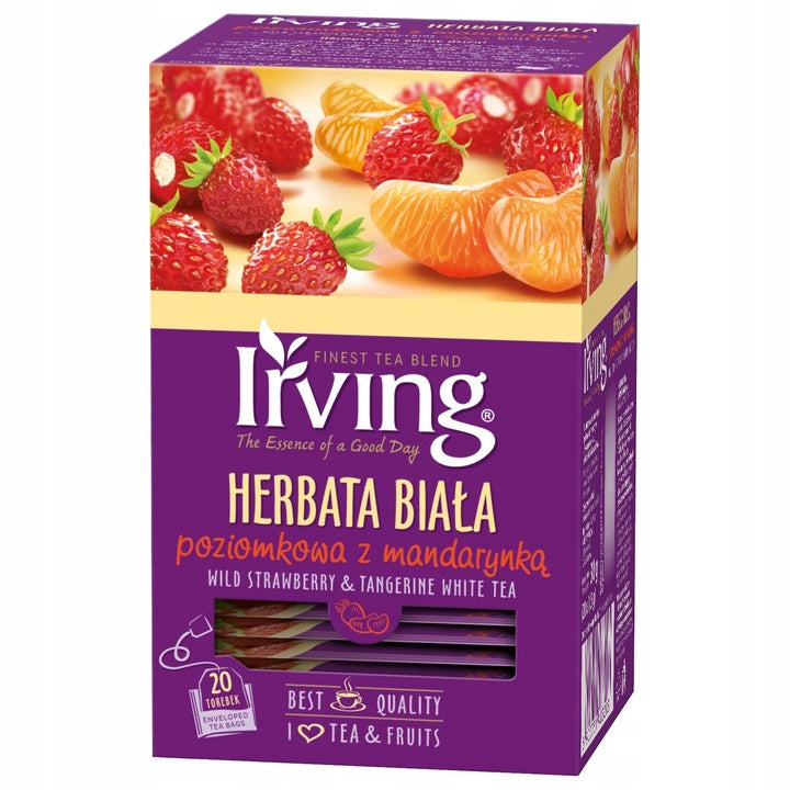 Irving Herbata Biała Poziomkowa z Mandarynką  20g
