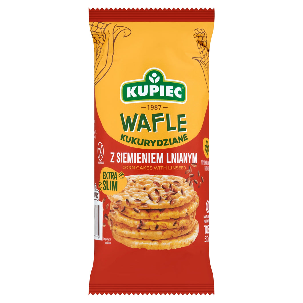 Kupiec Wafle Kukurydziane Z Siemieniem Lnianym 105g