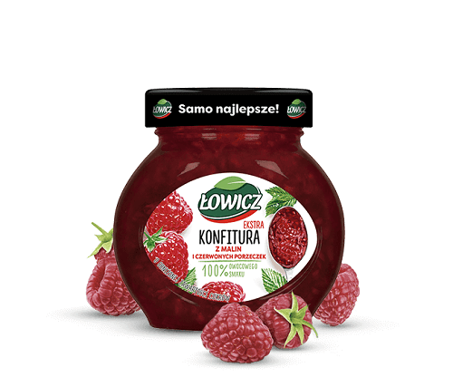 Łowicz Konfitura Z Malin I Czerwonych Porzeczek 240g