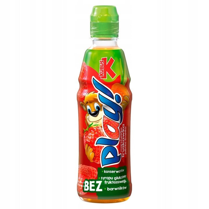 KUBUS PLAY 400ML MARCHEW TRUSKAWKA LIMETKA