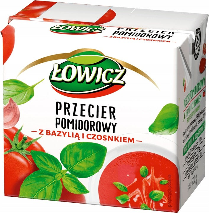 Łowicz  Przecier Pomidorowy Z Bazylią I Czosnkiem 500g