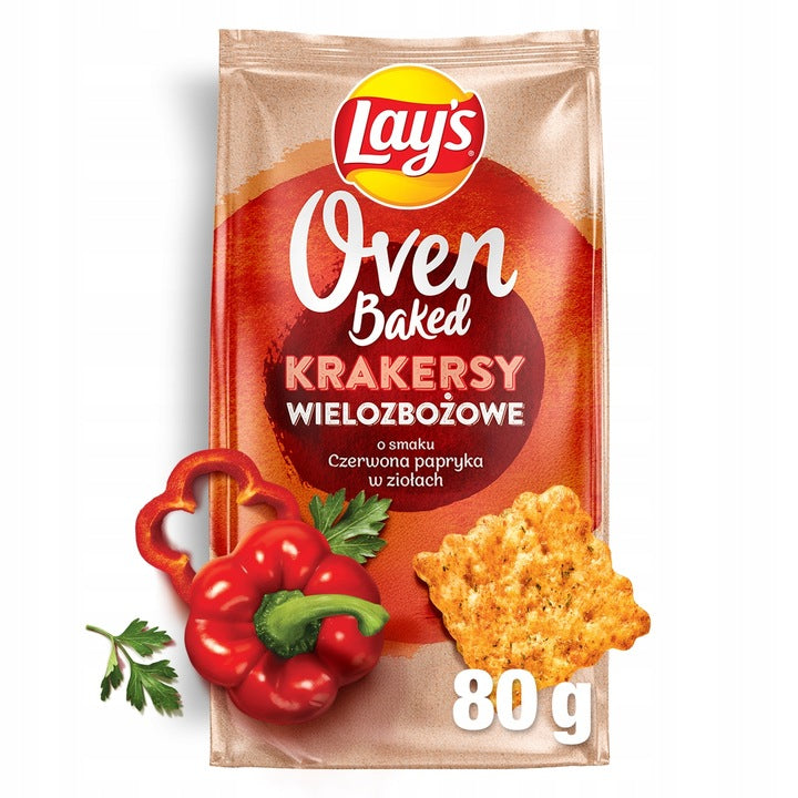 Lay's Lays Oven Baked Krakersy O Smaku Papryki W Ziołach 80g