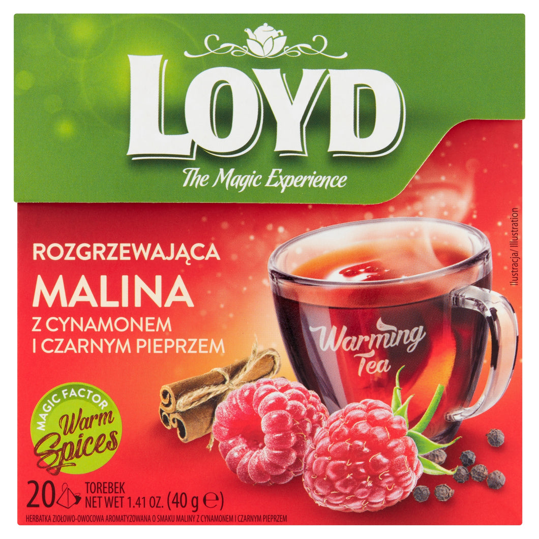 Loyd Herbata Rozgrzewająca Malina Cytryna Czarny Pieprz 40g