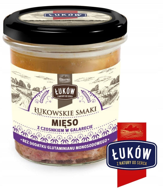 Łuków Mięso Z Czosnkiem W Galarecie 300g
