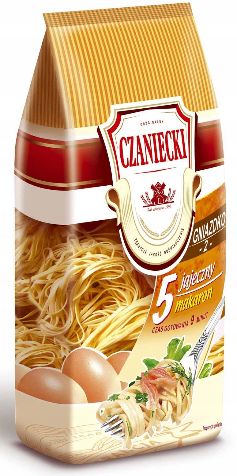 Czaniecki 5-Egg Pasta-Makaron 5 Jajeczny Gniazdko 500g