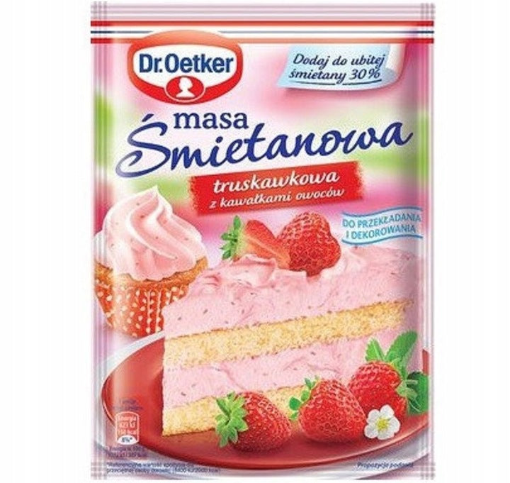 Dr Oetker Masa Śmietanowa Truskawkowa 89g