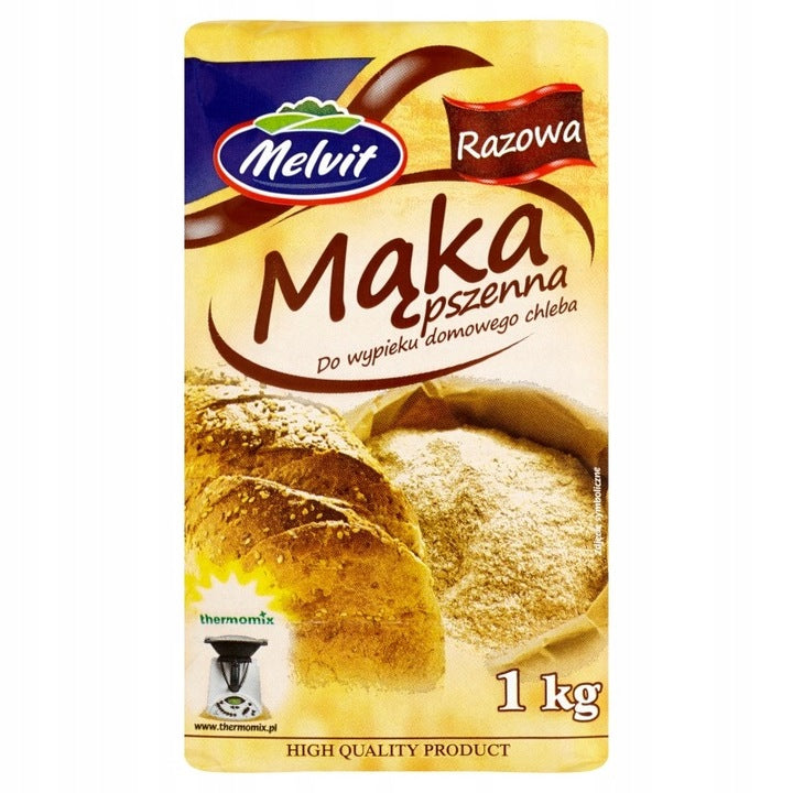Melvit Mąka Pszenna Razowa Do Wypieku Chleba 1 kg