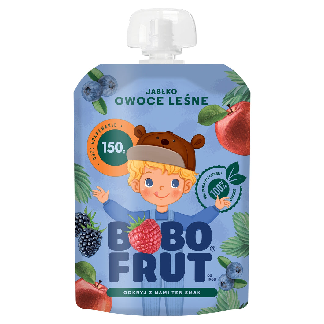 Nestle Bobo Frut Mus Jabłko Owoce Leśne 150 g