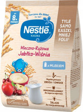 Load image into Gallery viewer, Nestle Kaszka Mleczno Ryżowa Jabłko Wiśnia 230g
