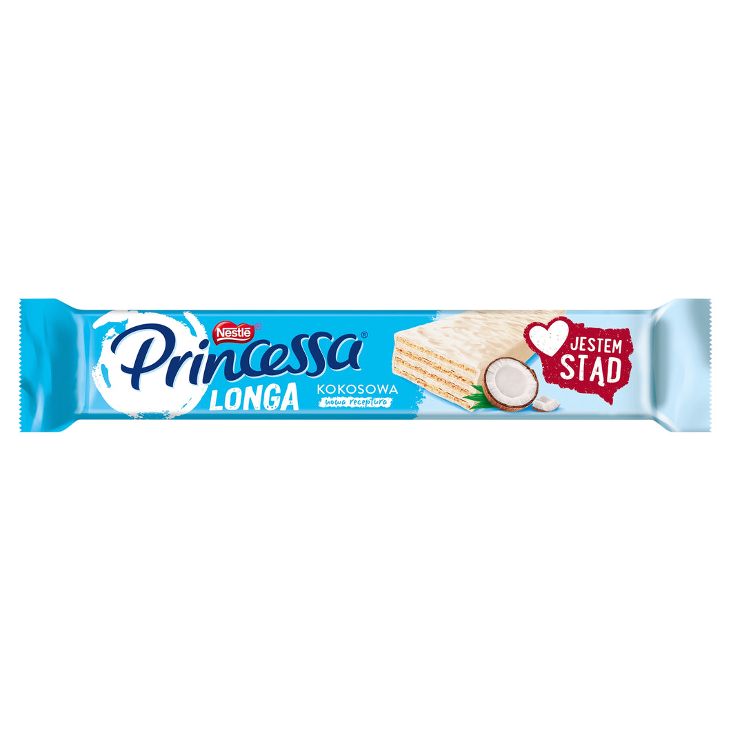 Nestle Princessa Duża Wafel Przekładany Kremem Kokosowa Z Białą Polewą 40g
