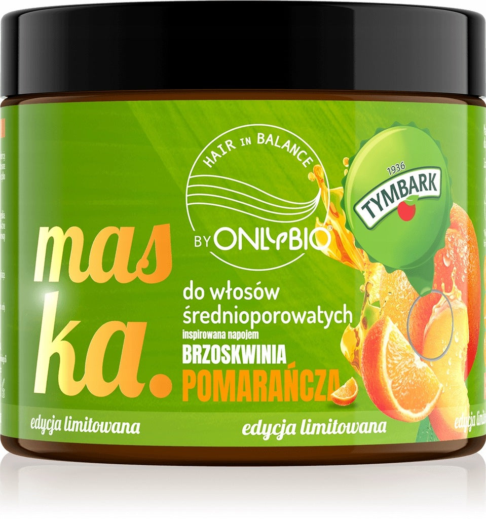 Onlybio Maska Do Włosów Średnioporowatych Pomarańcza-Brzoskwinia 400ml MAX 2SZT