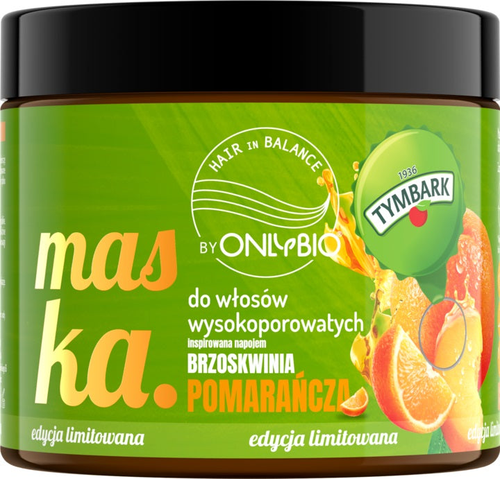 Onlybio Maska Do Włosów Wysokoporowatych Pomarańcza-Brzoskwinia 400ml