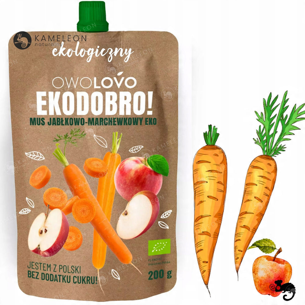 Owolovo Mus Jabłkowo Marchewkowy 200g