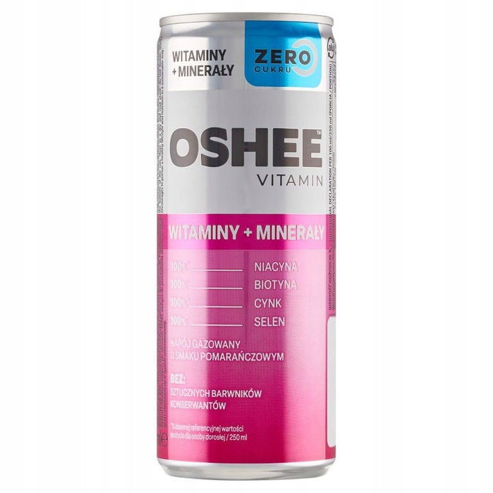 Oshee Vitamin Napój Gazowany O Smaku Pomarańczowym 250 ml