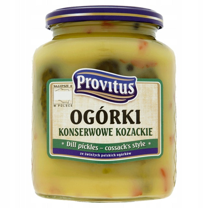 Provitus Ogórki Konserwowe Kozackie 640g